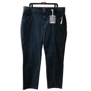 NWT Democracy Pants Women’s 22 W Green Ab Solution Straight Leg Corduroy 22W